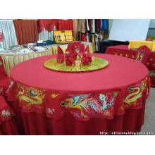 广州市天河东棠如蕾尔贸易部-如蕾尔中式婚礼宴席台布（婚礼餐巾、椅套、迎宾台布）